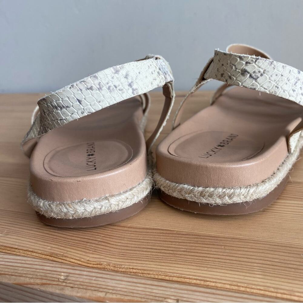 Lucky Brand Darli Espadrille Sandal Snake Skin 8.5 - Picture 9 of 10